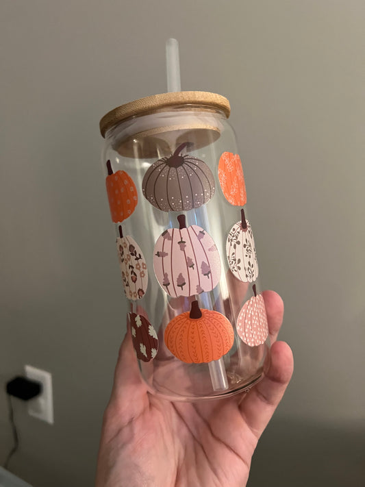 Pretty Pumpkins - Clear Glass