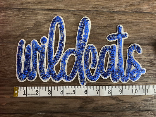 Wildcats Blue Sequin Patch