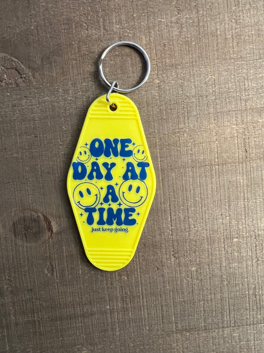 One Day At A Time Keychain