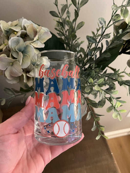 Baseball Mama Can Cup