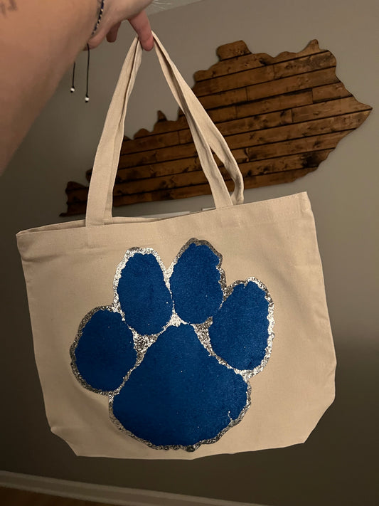 Paw Print patch Tote Bag