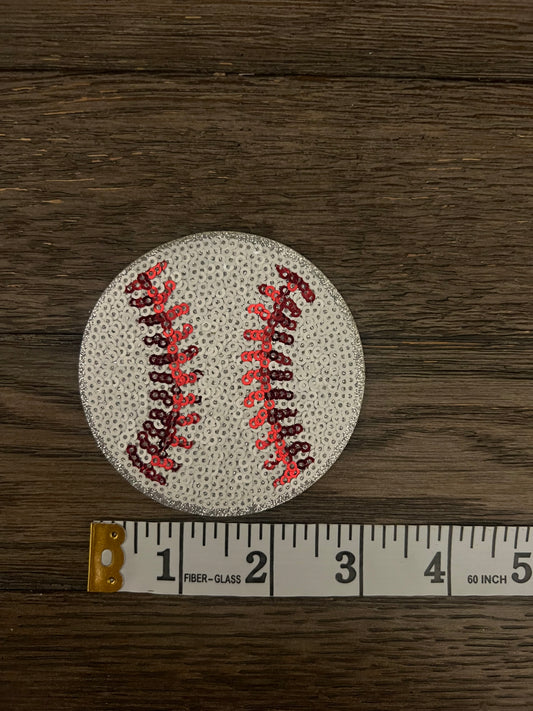 Baseball Sequin Patch