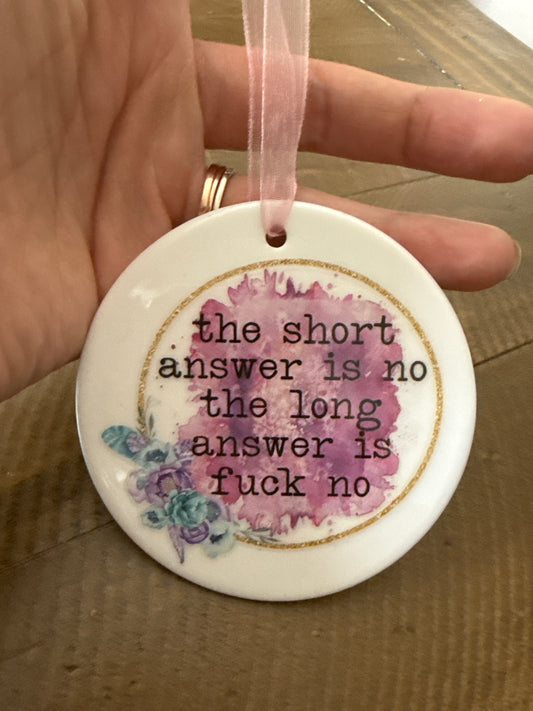 Short Answer Ornament