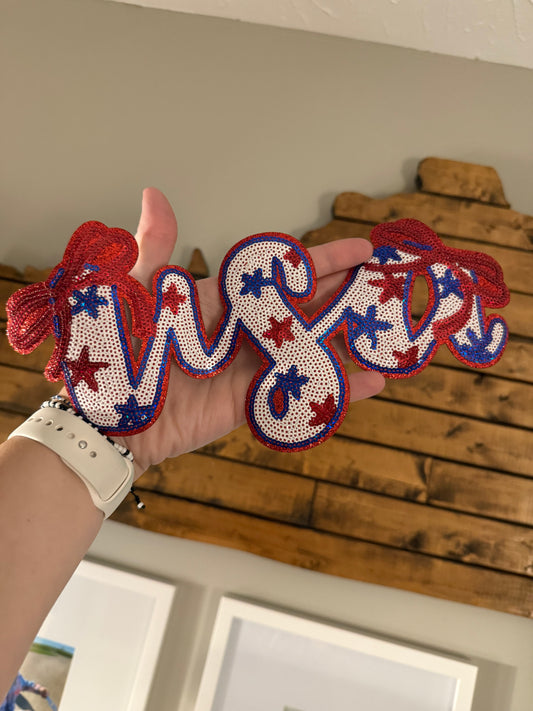 USA Sequin Patch