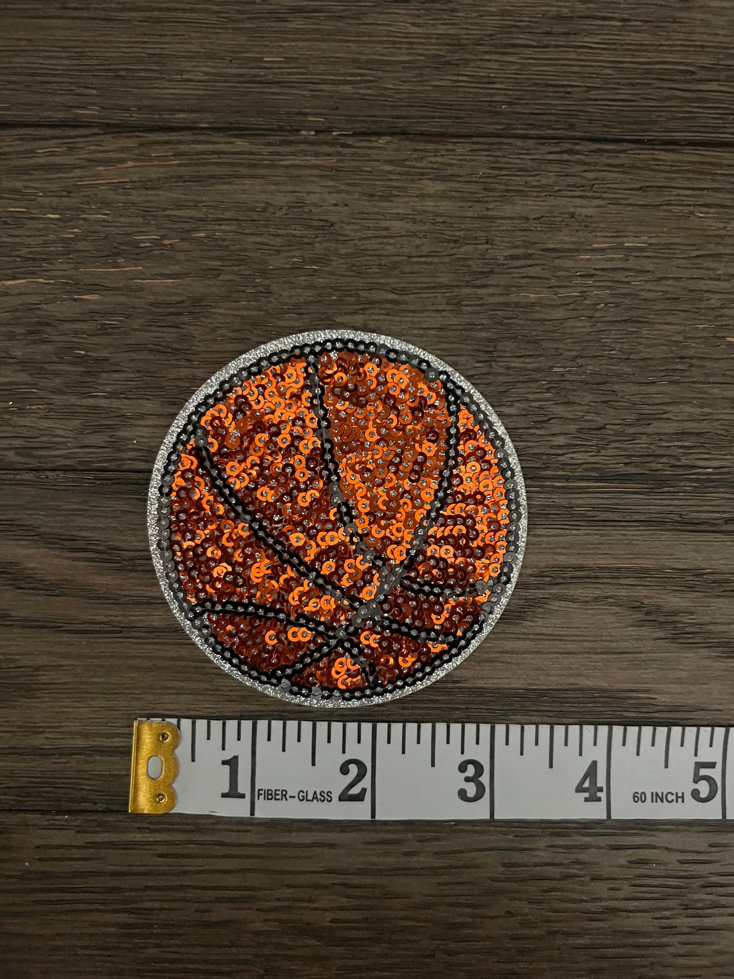 Basketball Sequin Patch