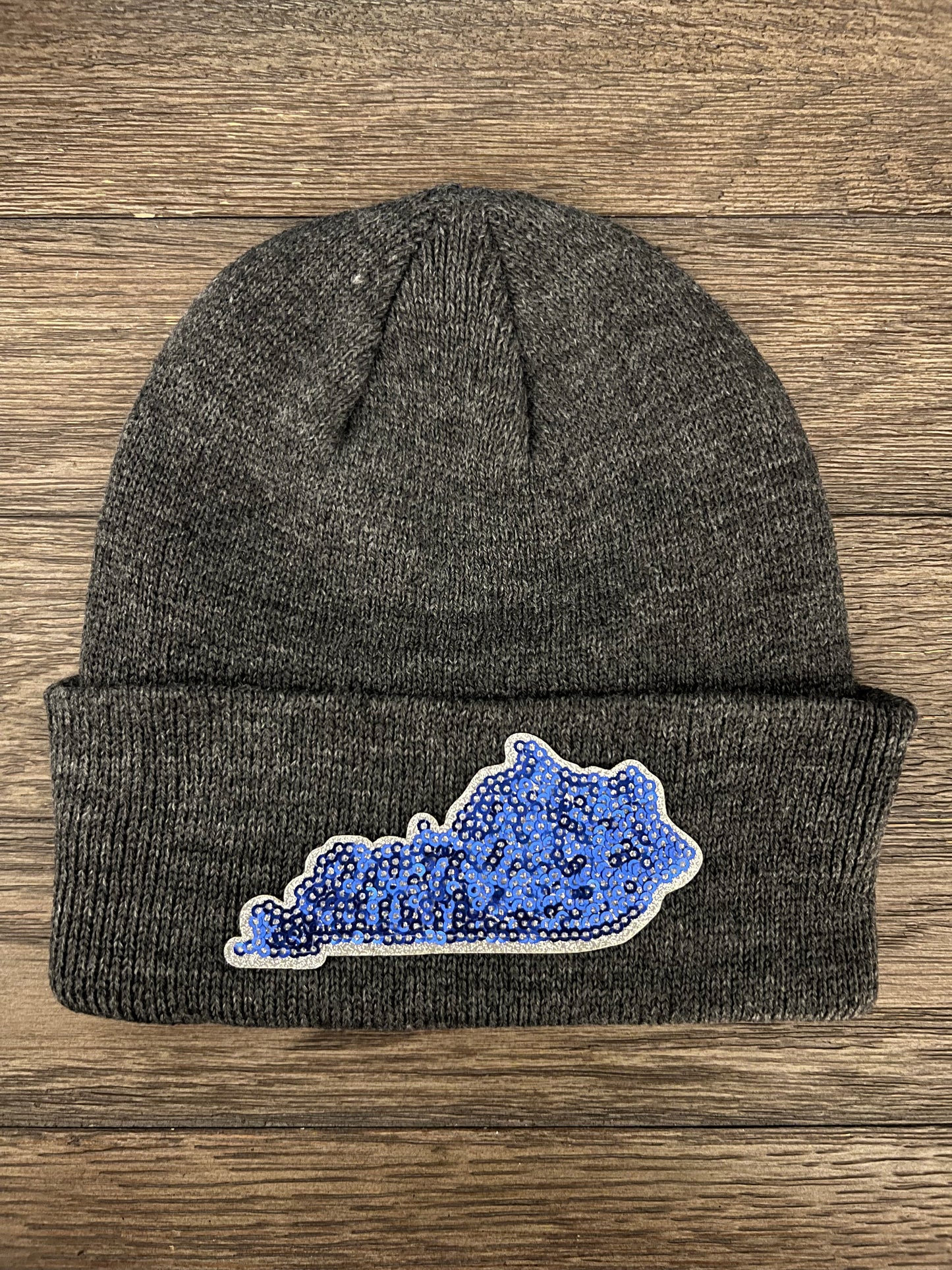 Kentucky Sequin Patch Beanie