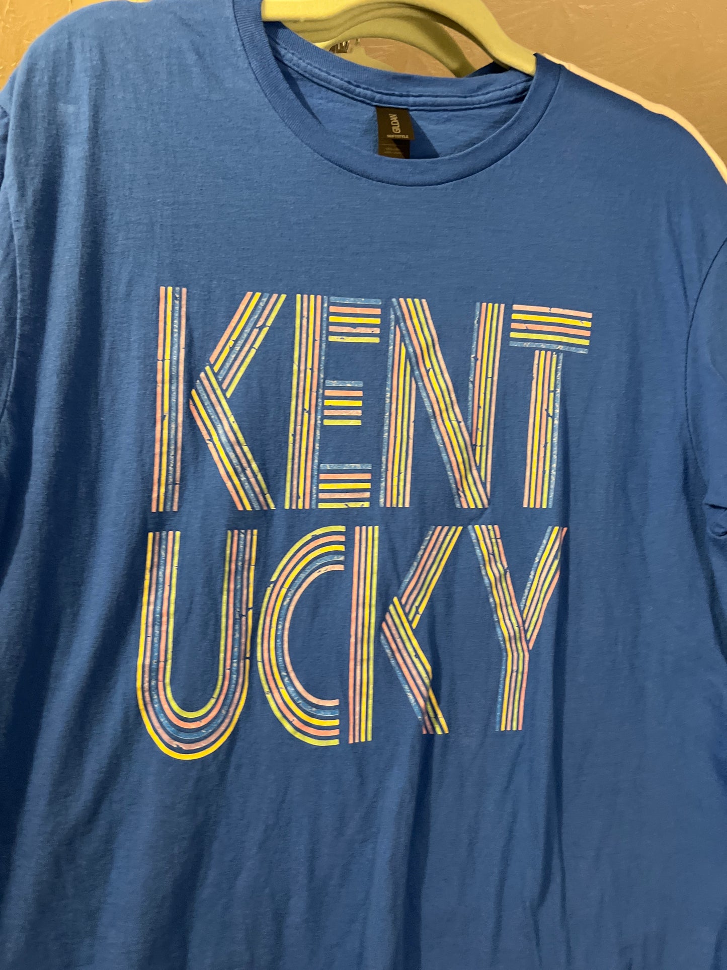 Kentucky Retro Line on Royal tee