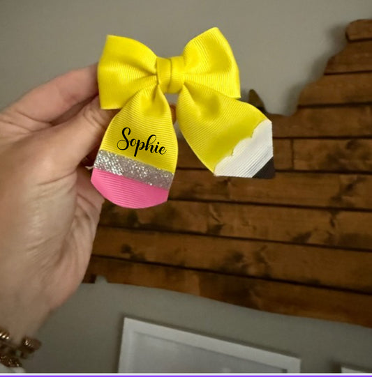 Back to School Hair Bow