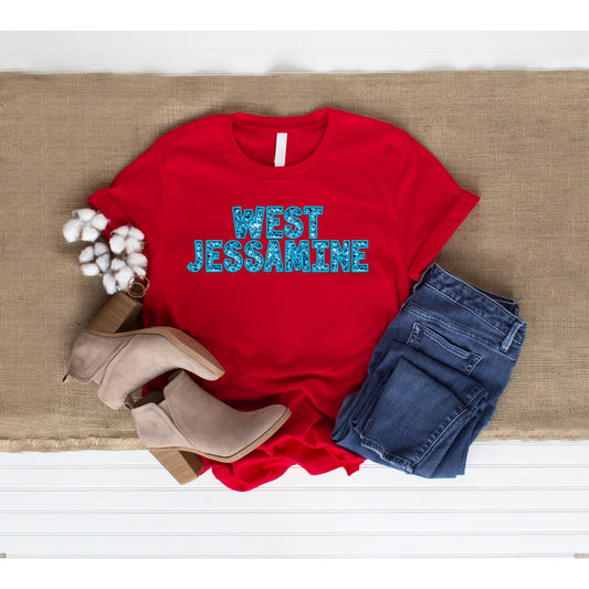 Faux Sequin - West Jessamine (light blue)