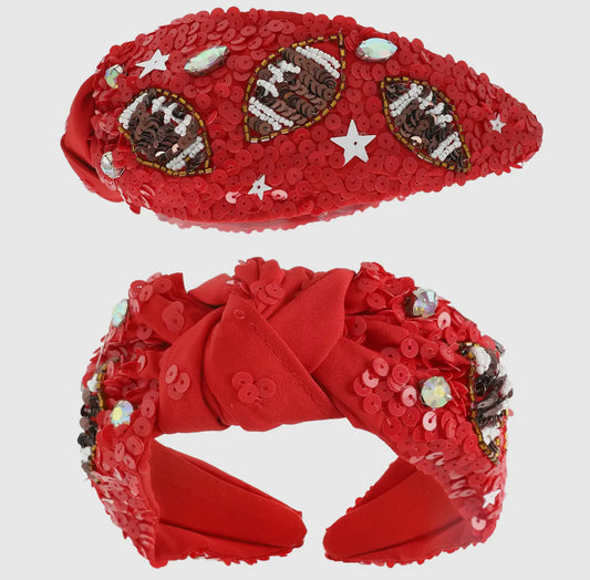 Red Football Headband
