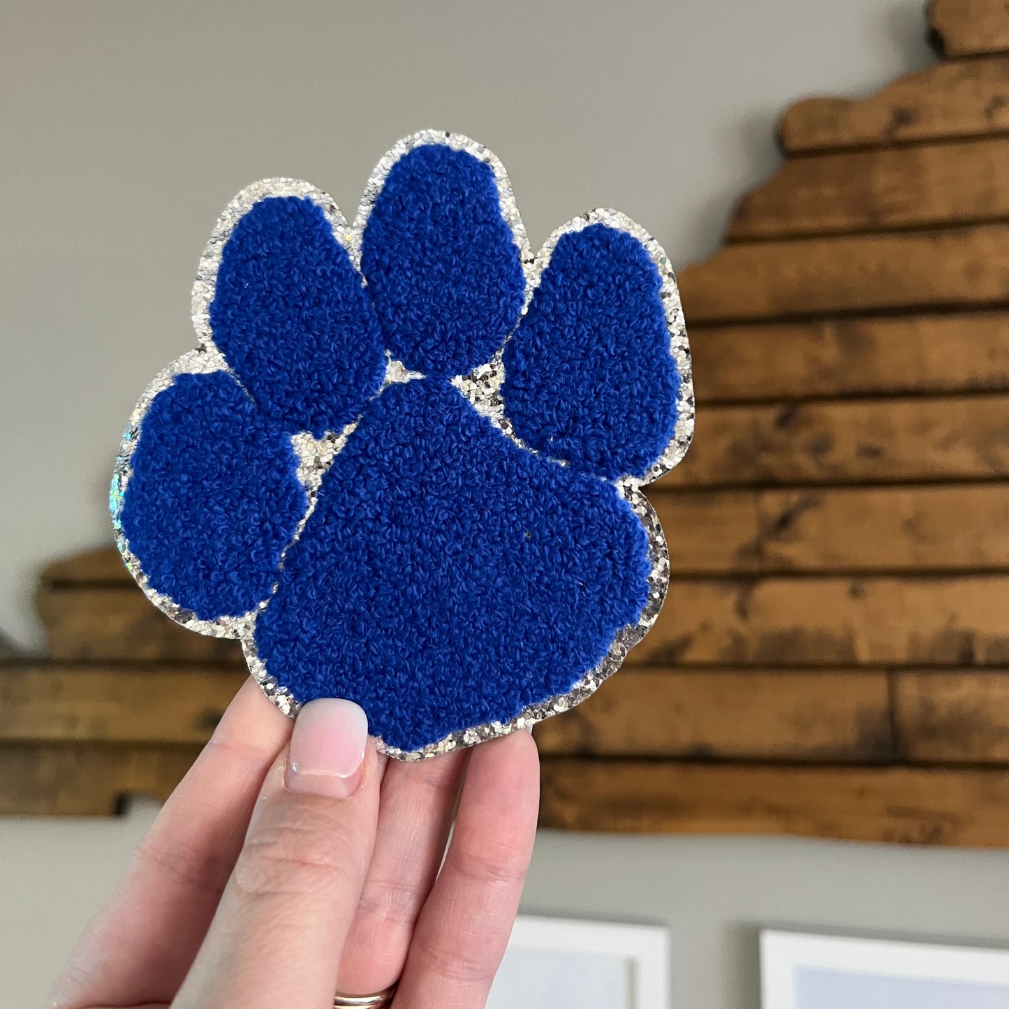 Paw Print Chenille Patch