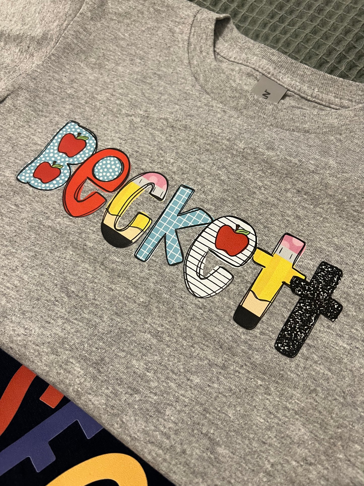 Back to School Name tee