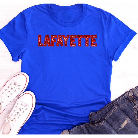 Faux Sequin - Lafayette (red)