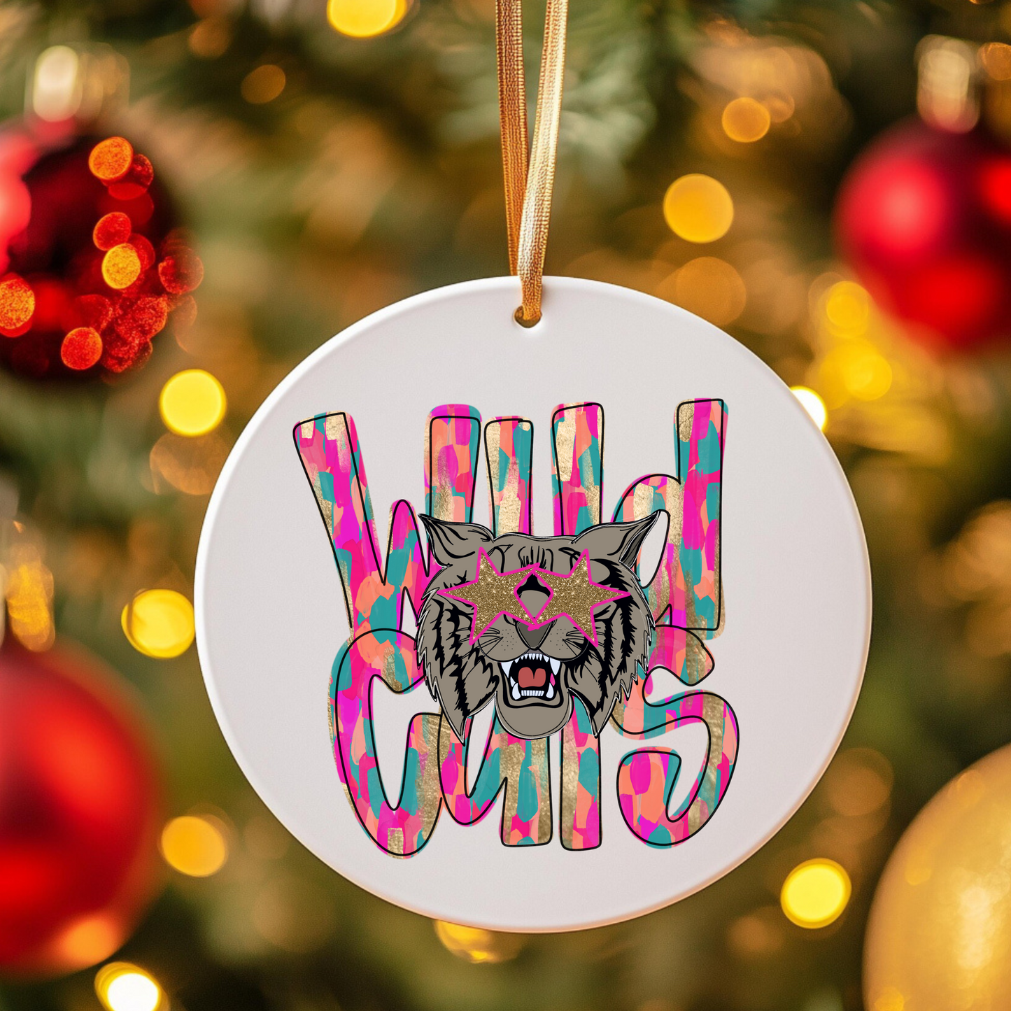 Wildcats Pink Out Ornament