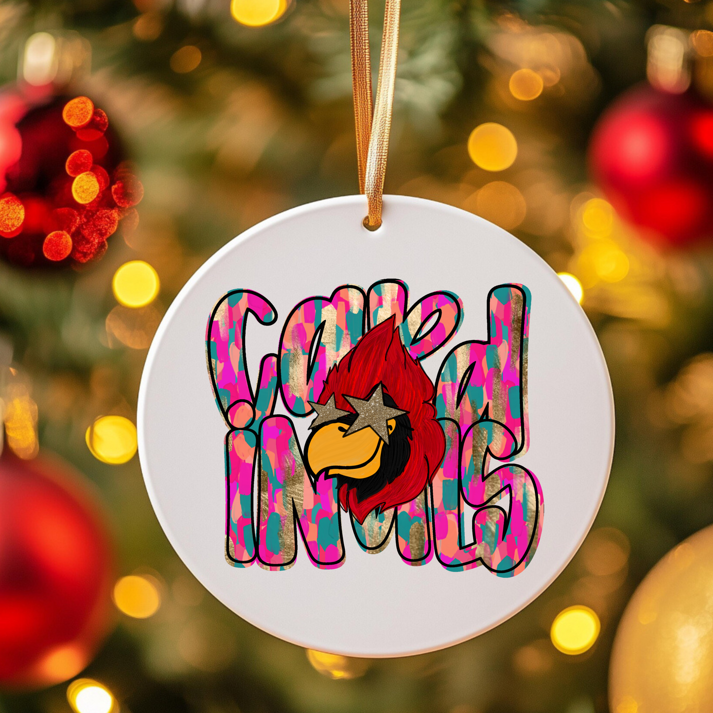 Cardinals Pink Out Ornament