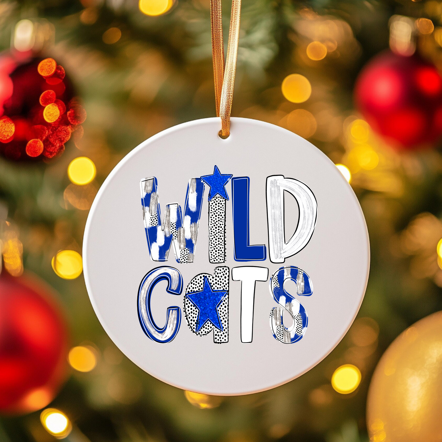 Brushstroke Wildcats Ornament