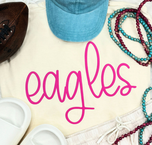 Pink Puff Print Eagles