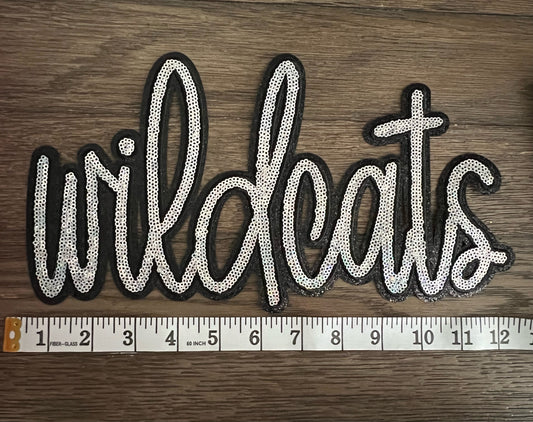 Wildcats Silver Sequin Patch