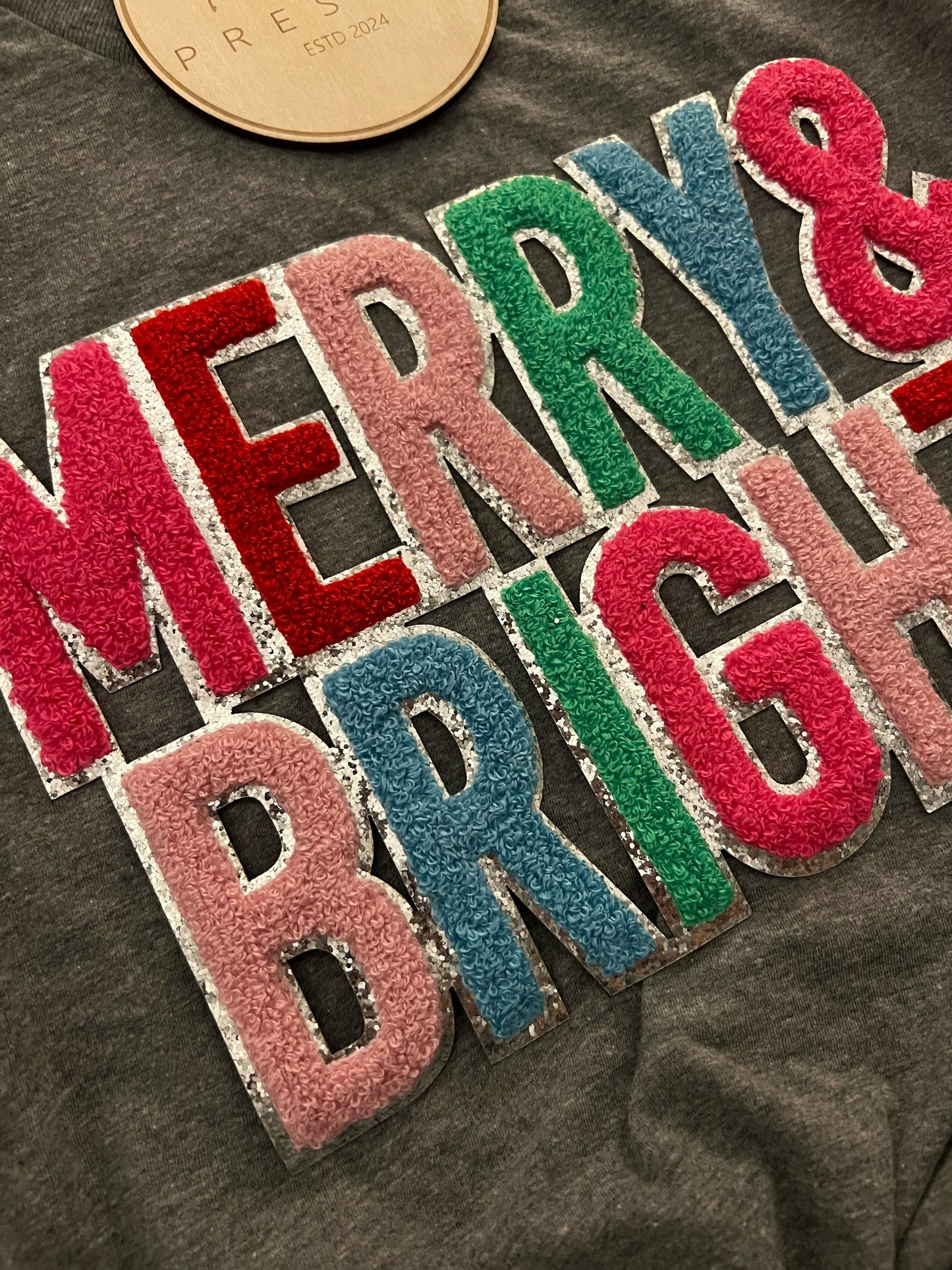 Merry & Bright Chenille Patch